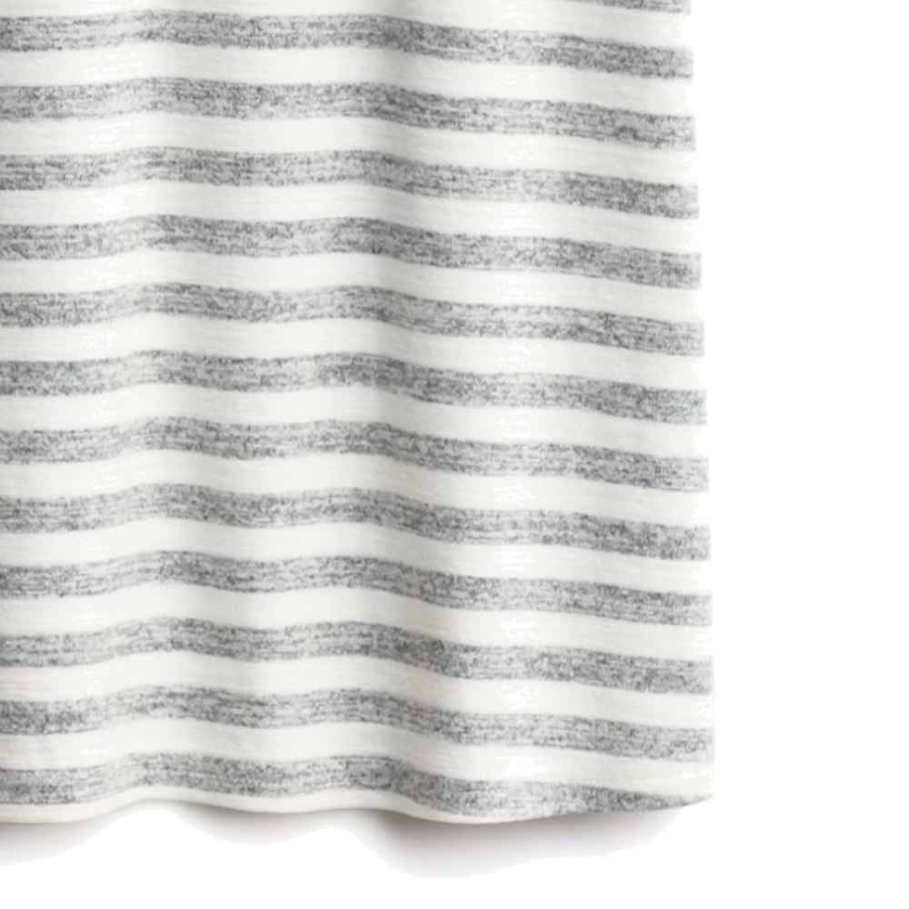 Market & Spruce White and Gray Striped Sleeveless Midi Shift Dress - Picture 8 of 8